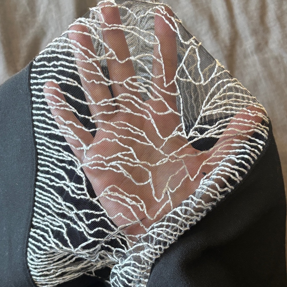 Black Cape with Unique Pattern - image 3